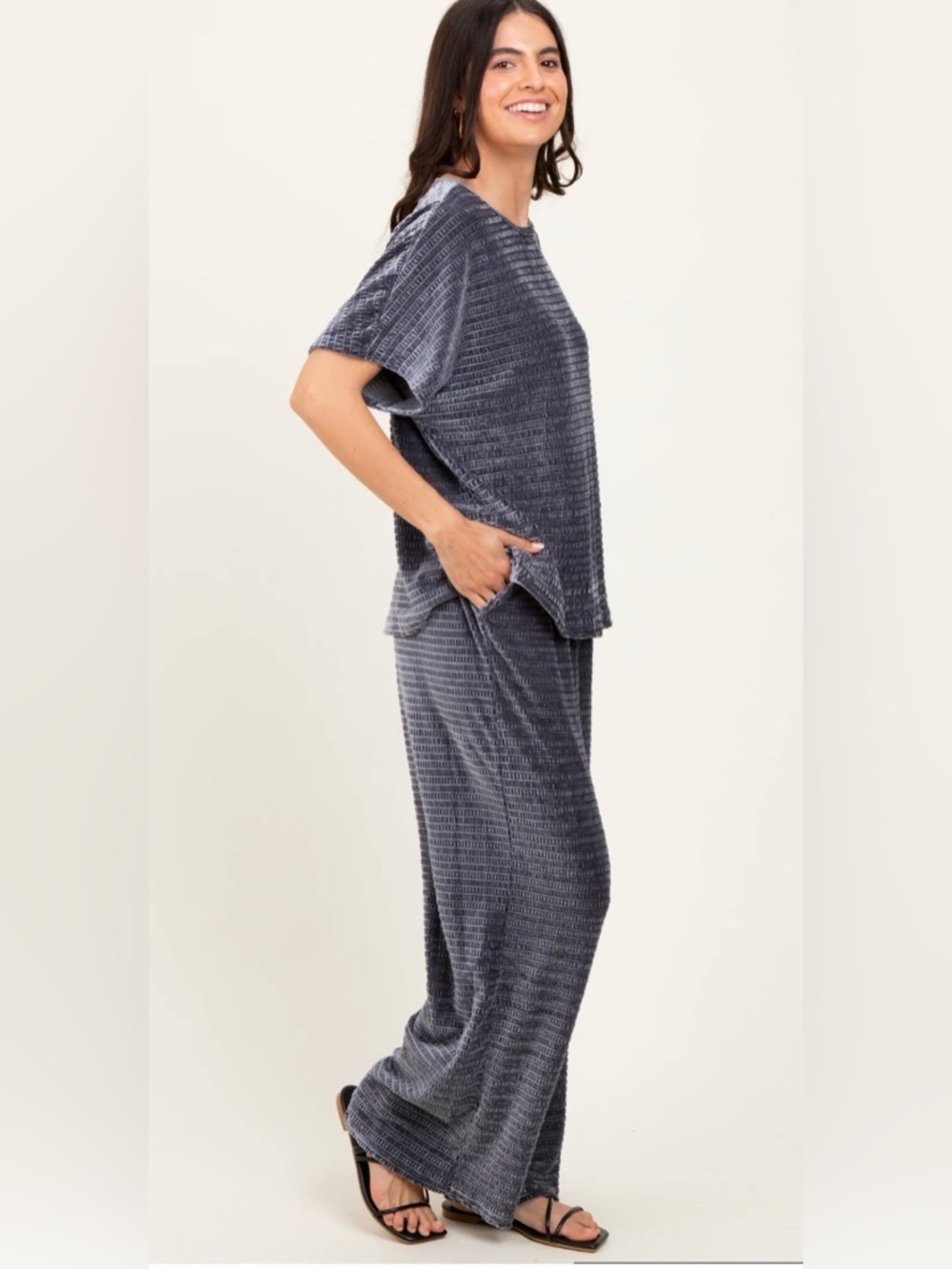 Blue textured Lounge Set